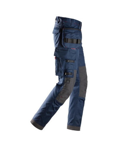 Work trousers with stretch and holster pockets