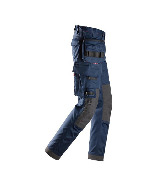 Work trousers with stretch and holster pockets