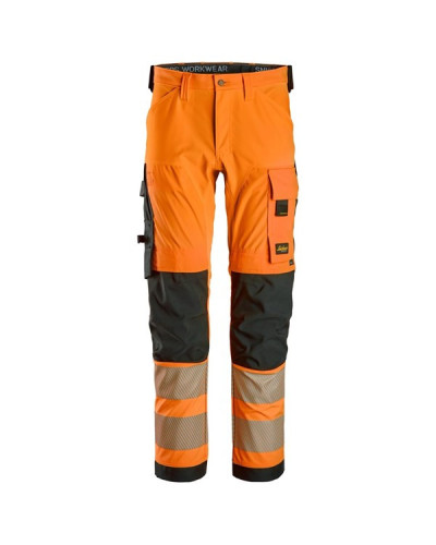 High-visibility trousers with 4-way stretch, class 2