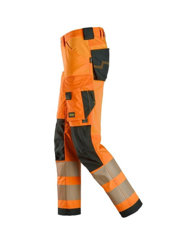 High-visibility trousers with 4-way stretch, class 2