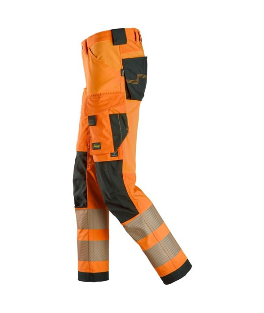 High-visibility trousers with 4-way stretch, class 2