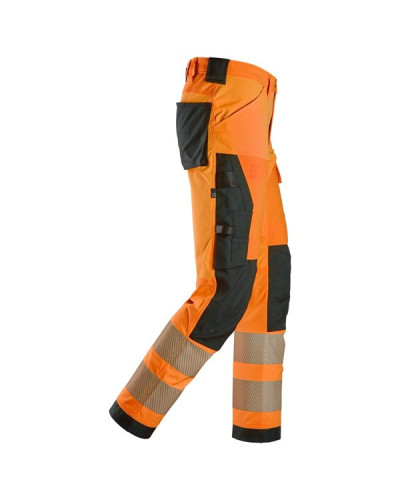 High-visibility trousers with 4-way stretch, class 2