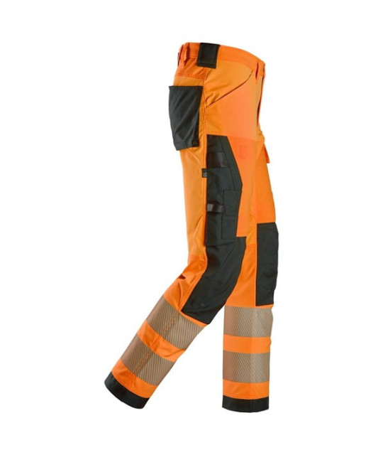 High-visibility trousers with 4-way stretch, class 2