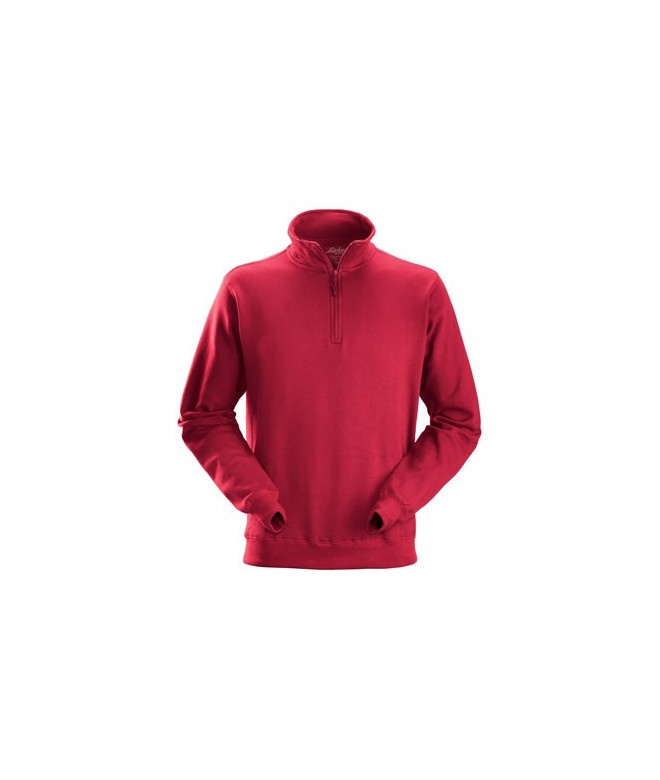 Sweatshirt with half-length zipper