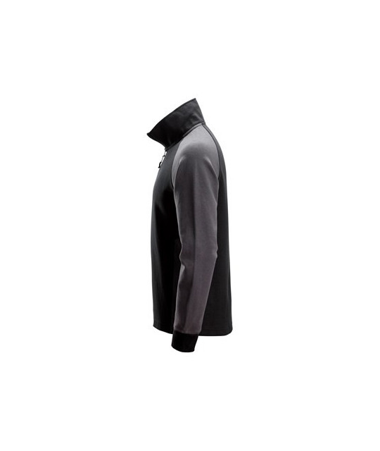 Two-tone sweatshirt with zipper