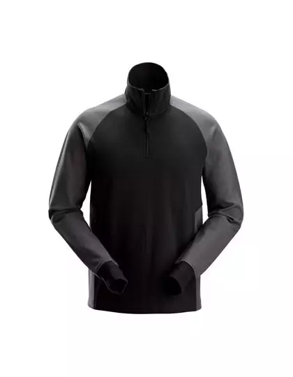 Two-tone sweatshirt with zipper
