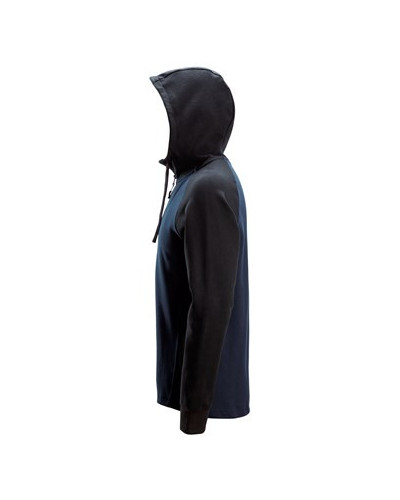 Two-tone zip hoodie