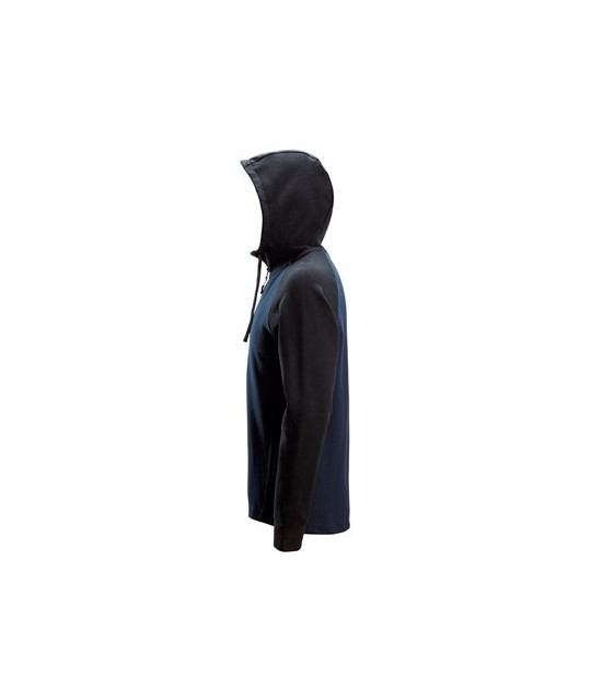 Two-tone zip hoodie