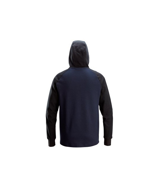 Two-tone zip hoodie