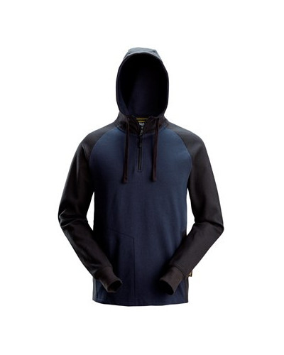 Two-tone zip hoodie