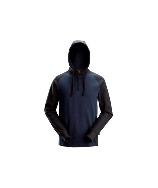 Two-tone zip hoodie