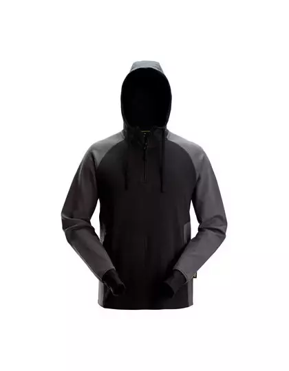 Two-tone zip hoodie