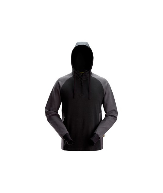 Two-tone zip hoodie