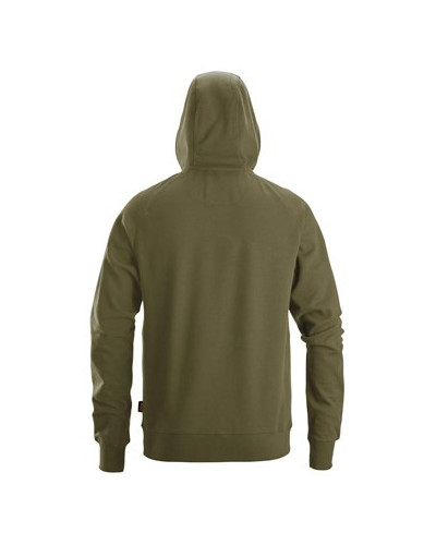 Logo hoodie with full-length zipper