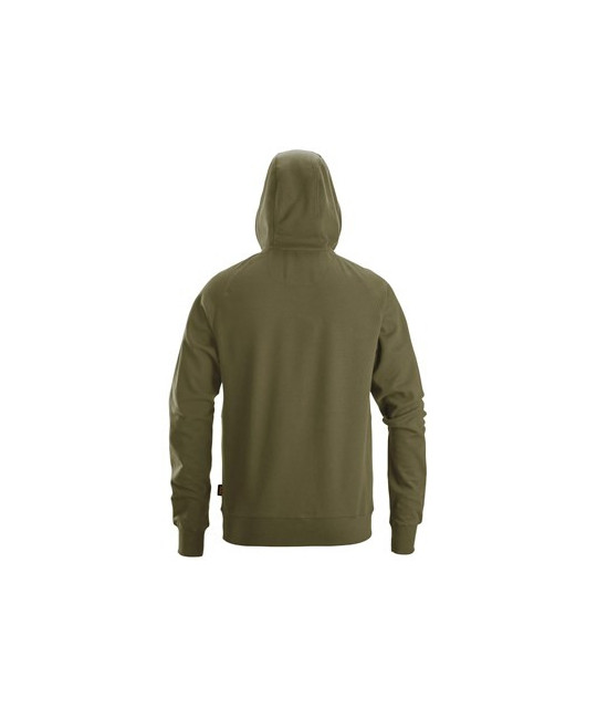 Logo hoodie with full-length zipper