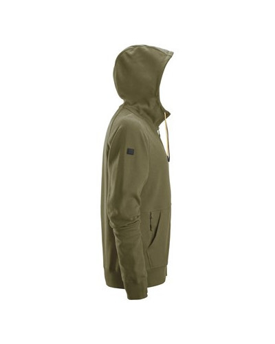 Logo hoodie with full-length zipper
