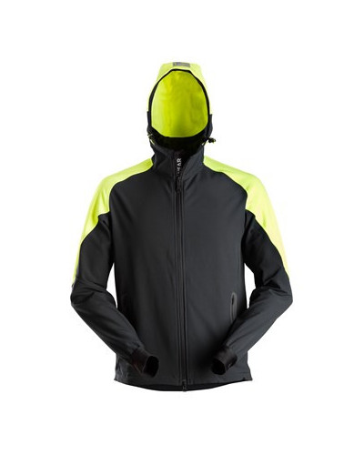Neon colored hoodie with full-length zipper