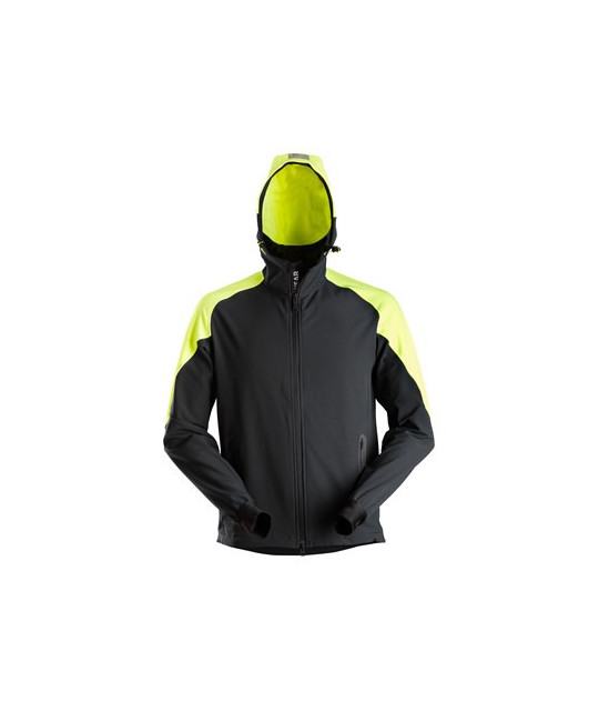 Neon colored hoodie with full-length zipper