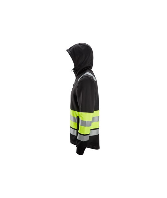 Snickers Workwear Huvtröja med hellång dragkedja, varsel klass 1