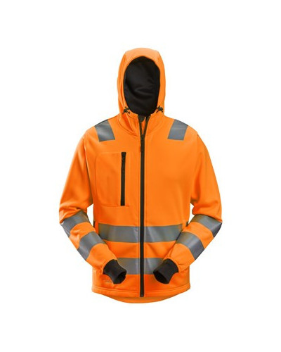 Hooded jacket with high visibility class 2/3