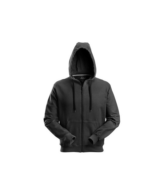 Hooded sweatshirt with zipper