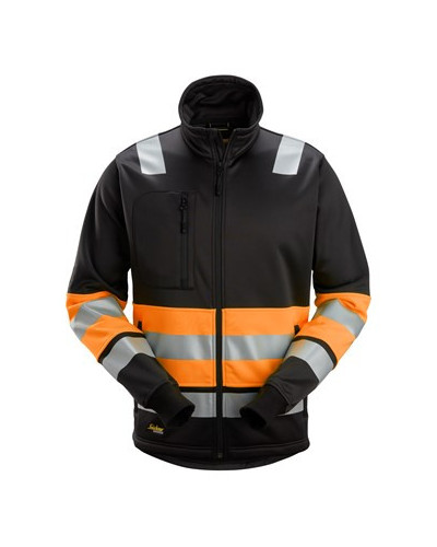 High-visibility jacket with full-length zipper, class 1