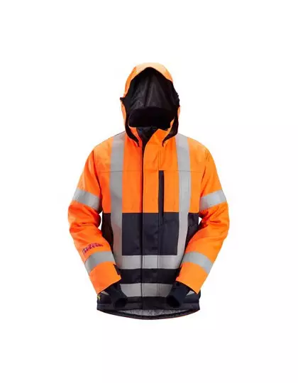 Snickers Workwear Fodrad varseljacka med huva, varsel klass 3