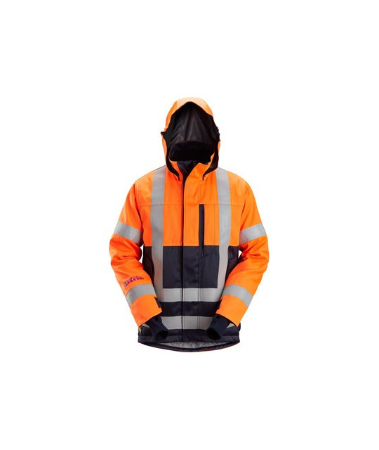 Snickers Workwear Fodrad varseljacka med huva, varsel klass 3