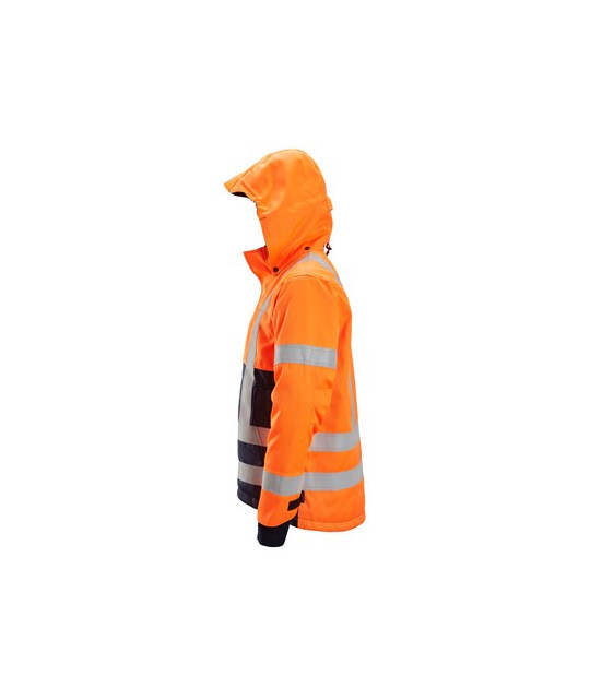 Snickers Workwear Fodrad varseljacka med huva, varsel klass 3