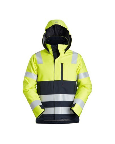 Lined high-visibility jacket with hood, 3 o'clock
