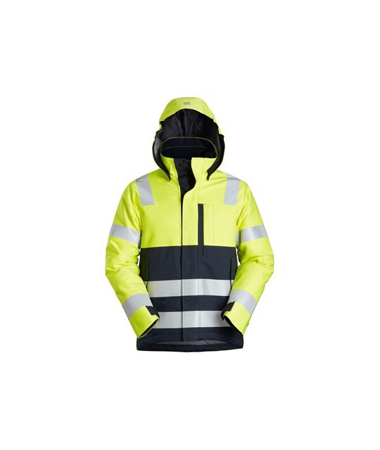 Snickers Workwear Fodrad jacka med huva, varsel klass 3