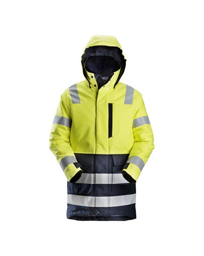 Lined high-visibility parka, 3 o'clock