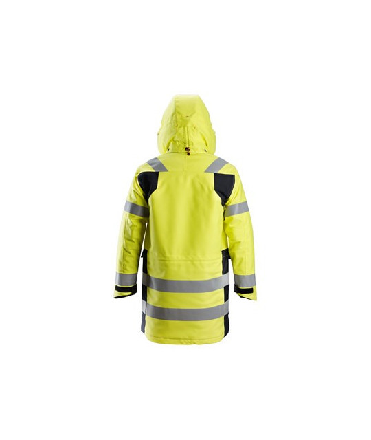 Lined high-visibility parka, 3 o'clock