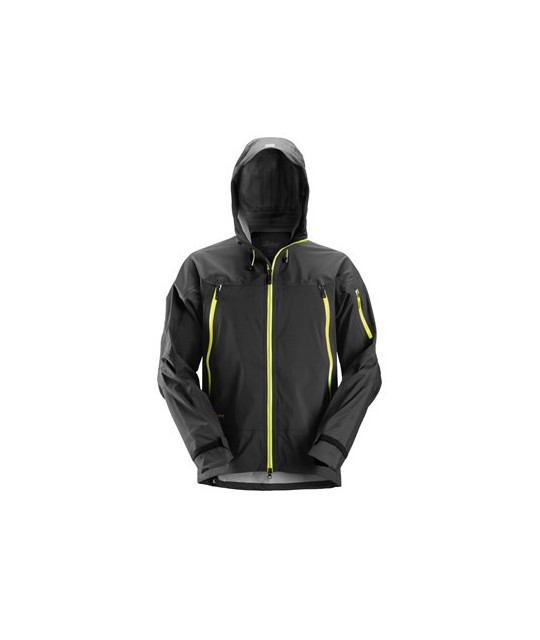 Waterproof shell jacket with stretch