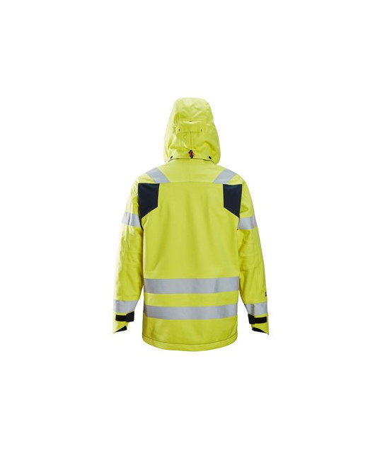 Waterproof shell jacket warning, 3 o'clock