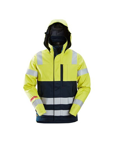 Waterproof shell jacket warning, 3 o'clock