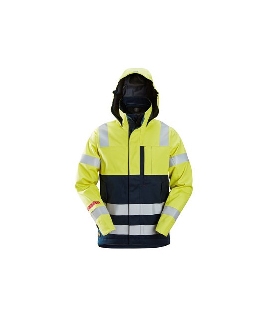 Waterproof shell jacket warning, 3 o'clock