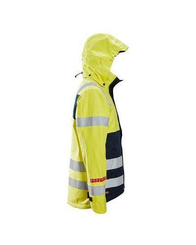 Waterproof shell jacket warning, 3 o'clock