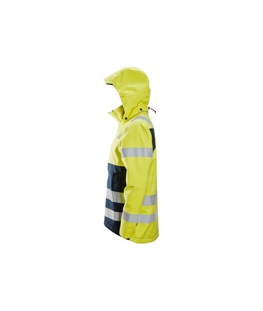 Waterproof shell jacket warning, 3 o'clock