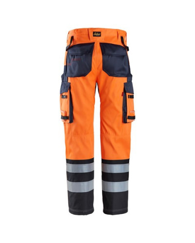 Snickers Workwear Byxa med förstärkt framsida av benet, varselorang...