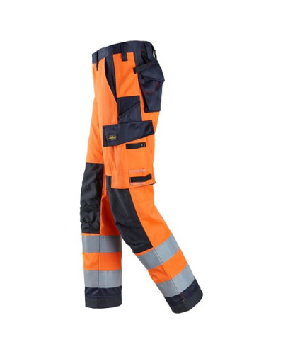 Snickers Workwear Arbetsbyxa, varselorange klass 2