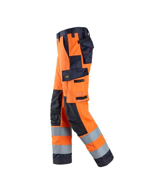 Snickers Workwear Arbetsbyxa, varselorange klass 2