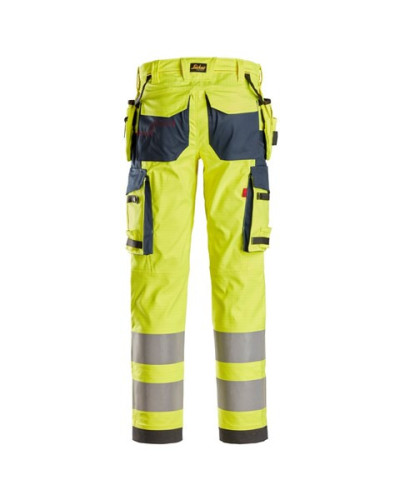 Snickers Workwear Arbetsbyxa stretch med hölsterfickor, varsel klass 2