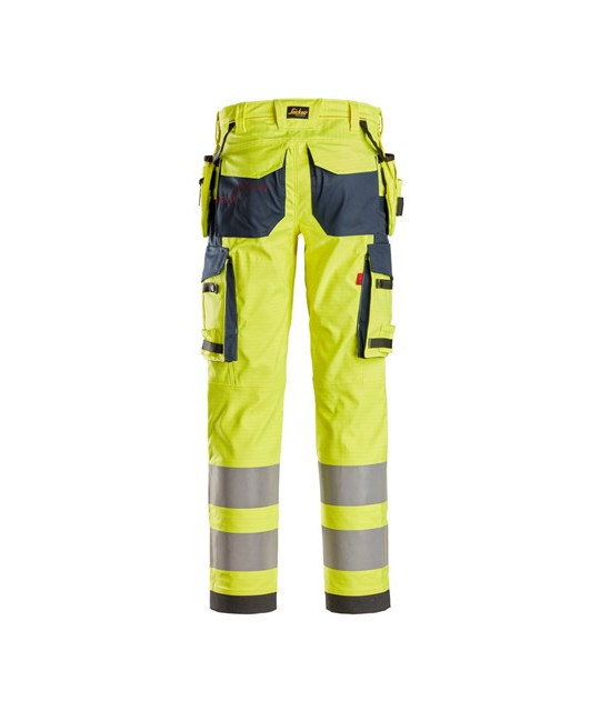 Snickers Workwear Arbetsbyxa stretch med hölsterfickor, varsel klass 2