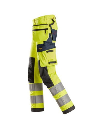 Snickers Workwear Arbetsbyxa stretch med hölsterfickor, varsel klass 2