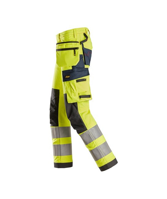 Snickers Workwear Arbetsbyxa stretch med hölsterfickor, varsel klass 2