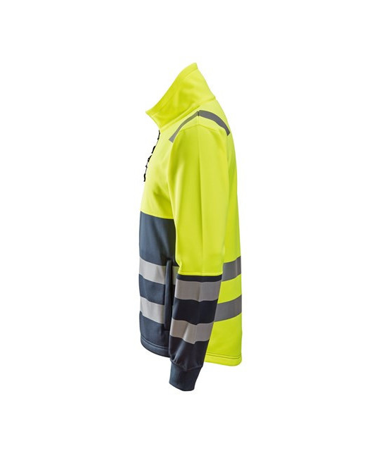 High-visibility jacket with full-length zipper, visibility class 2