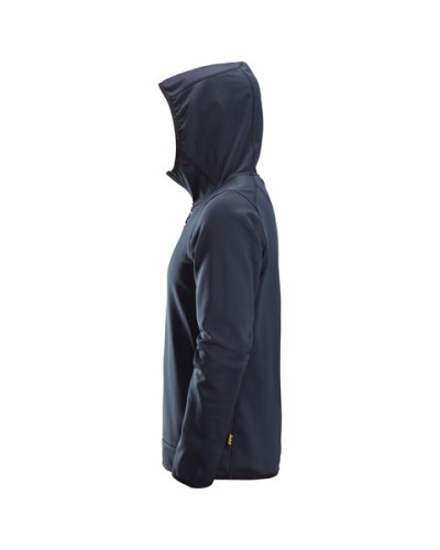 Fleece hoodie with full-length zip