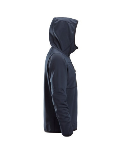 Fleece hoodie with full-length zip