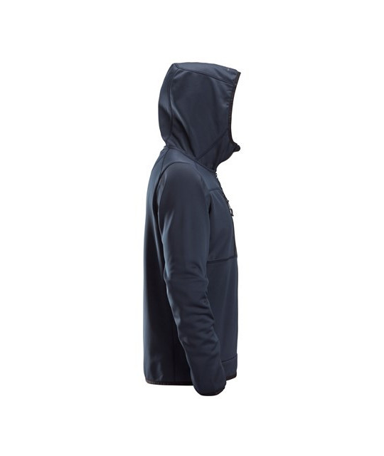 Fleece hoodie with full-length zip